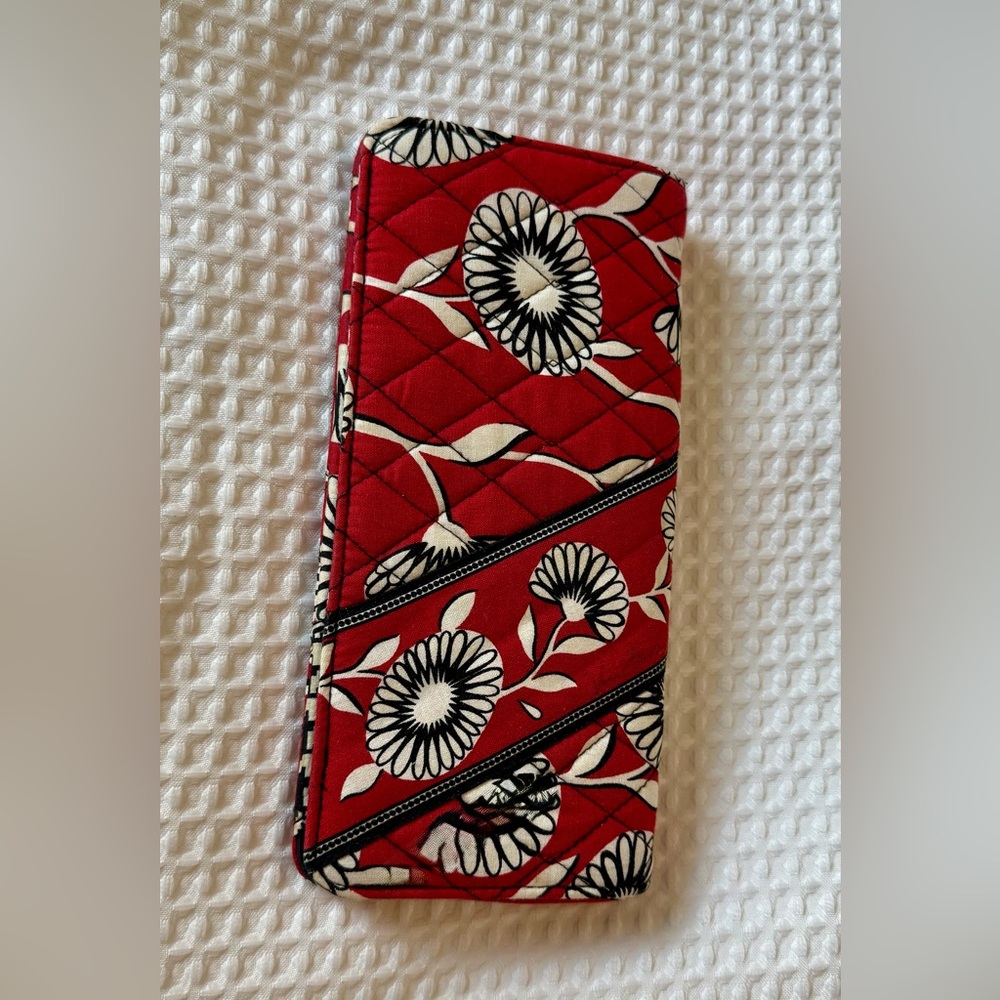 Vera Bradley Red and Black Floral Wallet